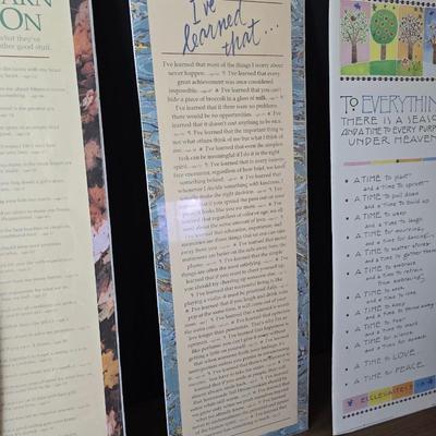 5 long inspirational posters and a framed wall art