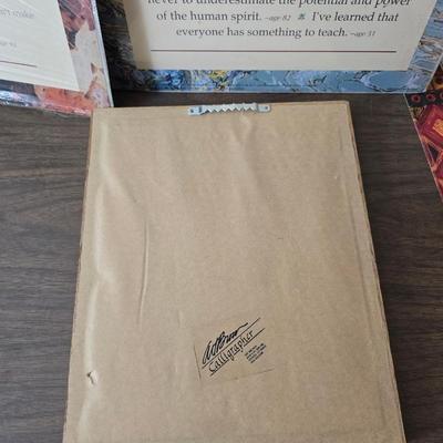 5 long inspirational posters and a framed wall art