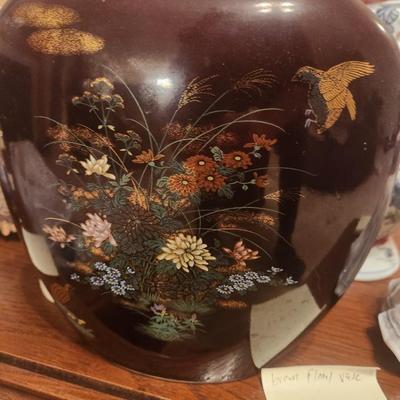 Brown Floral Vase