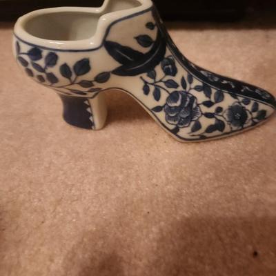 Blue and white Slipper