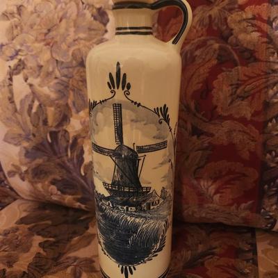 Blue delft decanter/ Bottle