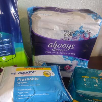 ALWAYS PANTY LINERS, TISSUE, PILL CONTAINER, LINT ROLLER