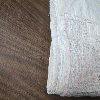 Three Antique handmade / handsewn quilts for repair or material