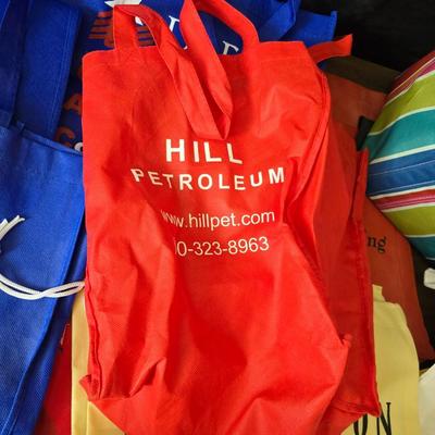 A variety of re-usable shopping bags