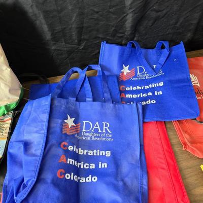 A variety of re-usable shopping bags