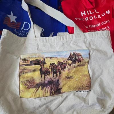 A variety of re-usable shopping bags