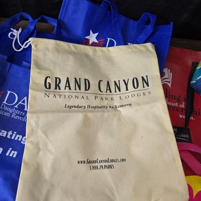 A variety of re-usable shopping bags