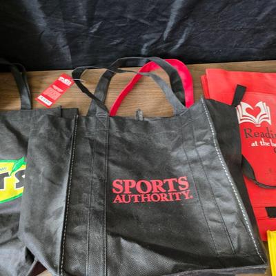 A variety of re-usable shopping bags