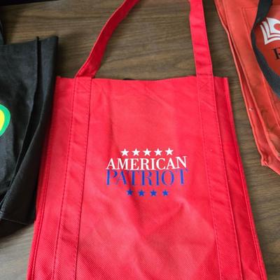 A variety of re-usable shopping bags