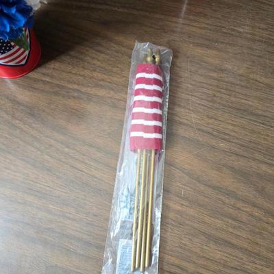 4th of July USA decorations - Uncle Sam nutcracker - flags - fabric - bouquets and more