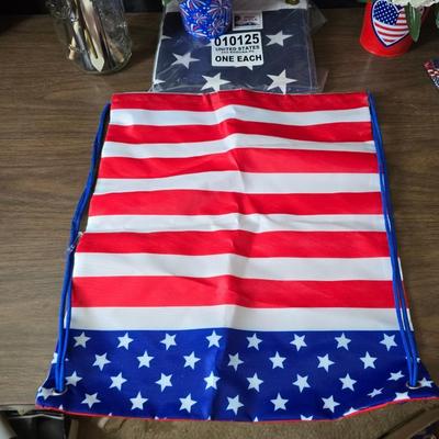 4th of July USA decorations - Uncle Sam nutcracker - flags - fabric - bouquets and more