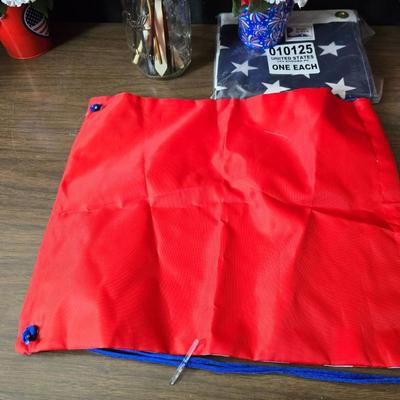 4th of July USA decorations - Uncle Sam nutcracker - flags - fabric - bouquets and more