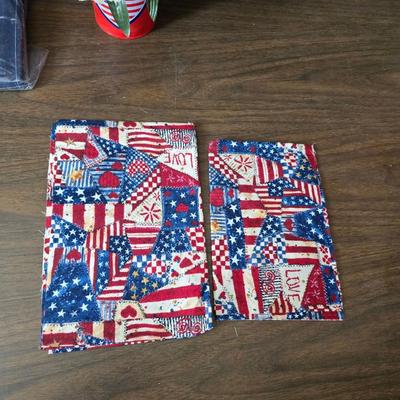 4th of July USA decorations - Uncle Sam nutcracker - flags - fabric - bouquets and more