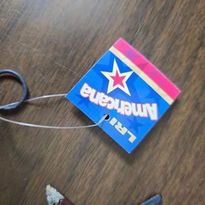 4th of July USA decorations - Uncle Sam nutcracker - flags - fabric - bouquets and more