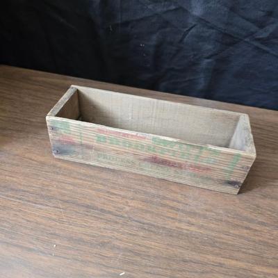 Vintage home decor - small stained glass - cast iron wall pocket with original hardware - old hand mixer - cheese box - copper bell and more