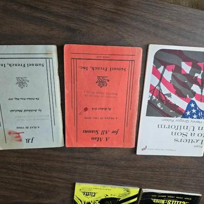 Super stamp collection booklets, Kenny Rogers pamphlet, Small historical booklets, books, and some sheets of music