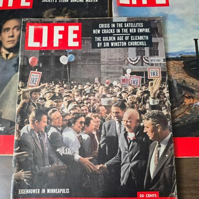 1950's & 60's LIFE magazines - Marvels of Egypt's past - the U.S. Masons, Day of Infamy Pear Harbor