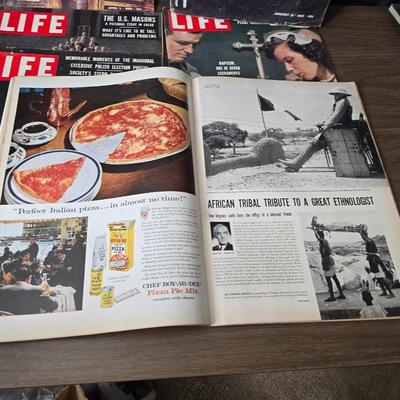 1950's & 60's LIFE magazines - Marvels of Egypt's past - the U.S. Masons, Day of Infamy Pear Harbor