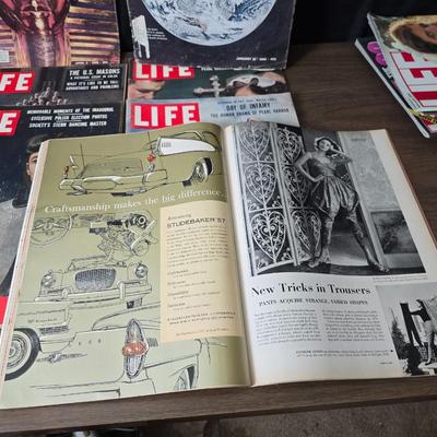 1950's & 60's LIFE magazines - Marvels of Egypt's past - the U.S. Masons, Day of Infamy Pear Harbor