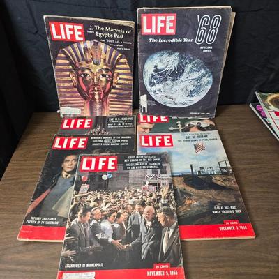 1950's & 60's LIFE magazines - Marvels of Egypt's past - the U.S. Masons, Day of Infamy Pear Harbor