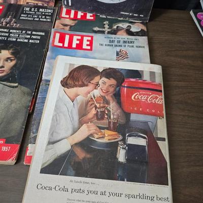 1950's & 60's LIFE magazines - Marvels of Egypt's past - the U.S. Masons, Day of Infamy Pear Harbor