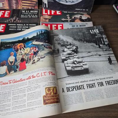 1950's & 60's LIFE magazines - Marvels of Egypt's past - the U.S. Masons, Day of Infamy Pear Harbor