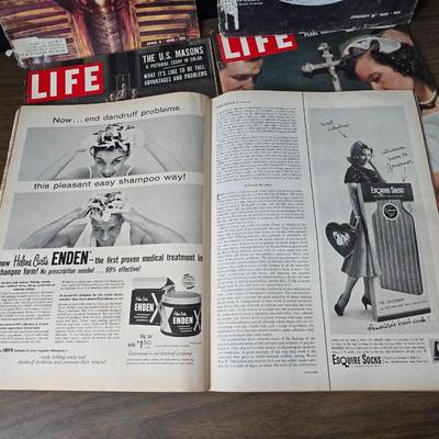 1950's & 60's LIFE magazines - Marvels of Egypt's past - the U.S. Masons, Day of Infamy Pear Harbor