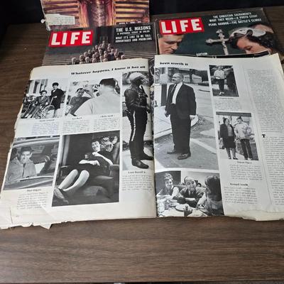 1950's & 60's LIFE magazines - Marvels of Egypt's past - the U.S. Masons, Day of Infamy Pear Harbor