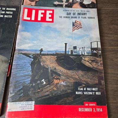 1950's & 60's LIFE magazines - Marvels of Egypt's past - the U.S. Masons, Day of Infamy Pear Harbor