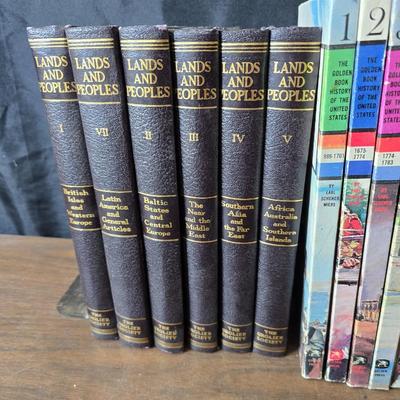 Vintage books, primarily from the Lands and Peoples series and Time Capsule - issues from Time-Life Books and others