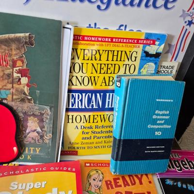 Collection of teacher guides, History, Books with more than 1 copy, posters, and other things teachers can use