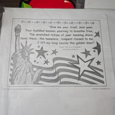 Collection of teacher guides, History, Books with more than 1 copy, posters, and other things teachers can use