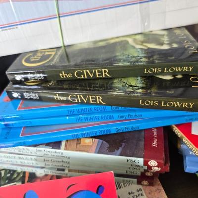 Collection of teacher guides, History, Books with more than 1 copy, posters, and other things teachers can use