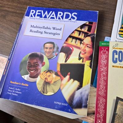 Collection of teacher guides, History, Books with more than 1 copy, posters, and other things teachers can use