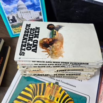 Collection of teacher guides, History, Books with more than 1 copy, posters, and other things teachers can use