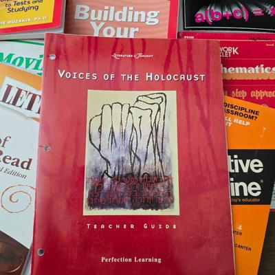 Collection of teacher guides, History, Books with more than 1 copy, posters, and other things teachers can use