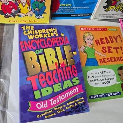 Collection of teacher guides, History, Books with more than 1 copy, posters, and other things teachers can use