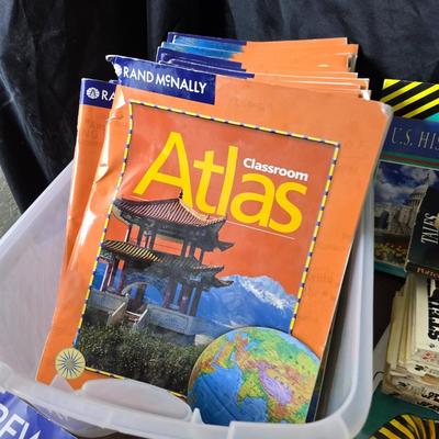 Collection of teacher guides, History, Books with more than 1 copy, posters, and other things teachers can use