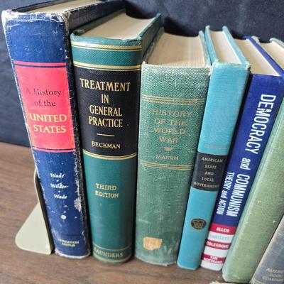 Vintage books - mostly all history - History of Europe - Chile - Thesaurus of English words and others