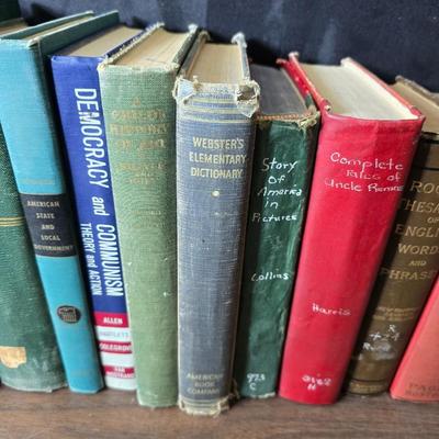 Vintage books - mostly all history - History of Europe - Chile - Thesaurus of English words and others