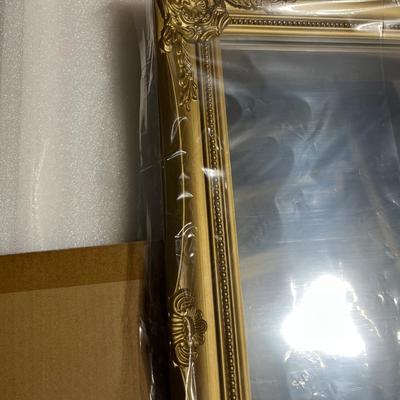 Hans&Alice vintage European wooden mirror，decorative hanging mirror 32"x24"