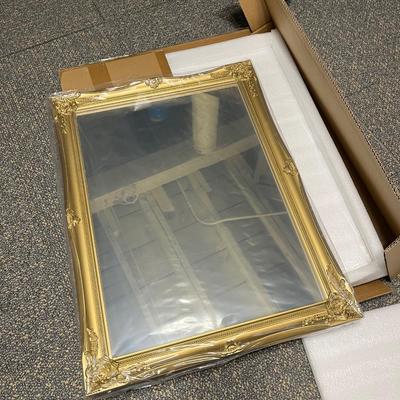 Hans&Alice vintage European wooden mirror，decorative hanging mirror 32"x24"