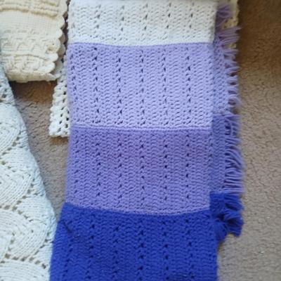 Several nice Afghan throws and blankets