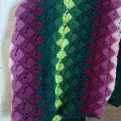 Several nice Afghan throws and blankets