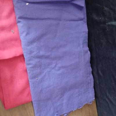 Crafting supplies - Faux greenery - small wooden baskets - Beautiful Quilt that needs finished - fabric and more