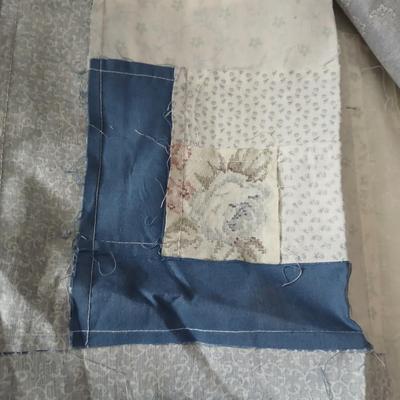 Crafting supplies - Faux greenery - small wooden baskets - Beautiful Quilt that needs finished - fabric and more