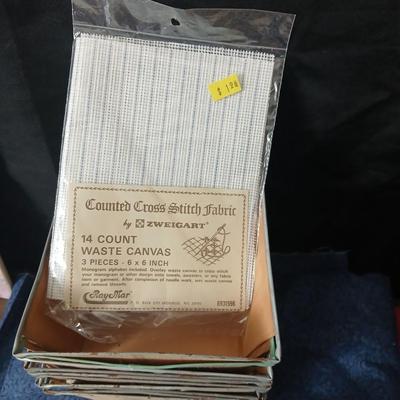 Crafting supplies - Faux greenery - small wooden baskets - Beautiful Quilt that needs finished - fabric and more