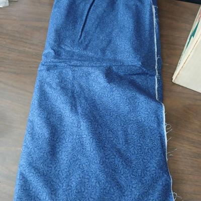 Crafting supplies - Faux greenery - small wooden baskets - Beautiful Quilt that needs finished - fabric and more