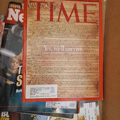 Two boxes total - Newsweek and National Geographic magazine back issues