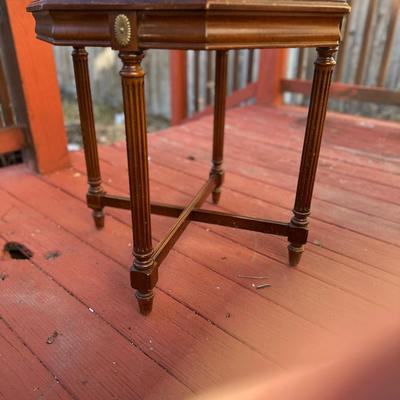 Vintage Hexagon Glass End Table. Gordon’s Johnson City, Tennesse Table